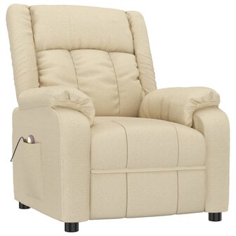 Massagestoel stof cr&egrave;mekleurig 2