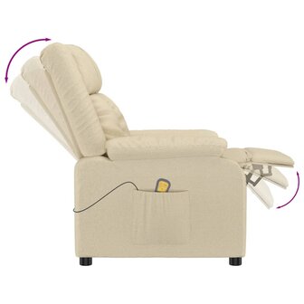 Massagestoel stof cr&egrave;mekleurig 5