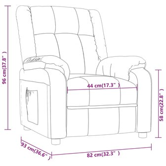 Massagestoel stof cr&egrave;mekleurig 9