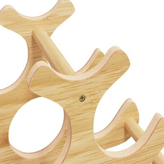 Wijnrek voor 6 flessen 35x18x25,5 cm bamboe 6
