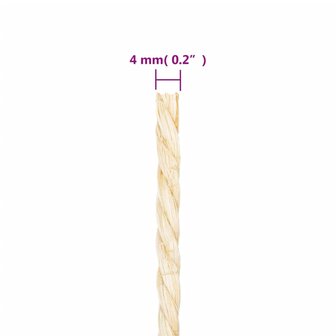 Touw 4 mm 100 m 100% sisal 4