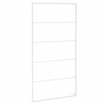 Handdoekenrek 60x10x116 cm staal wit 2