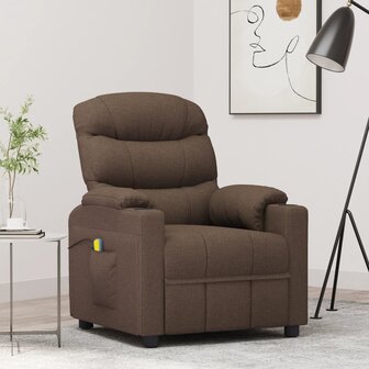 Massagestoel stof bruin 1