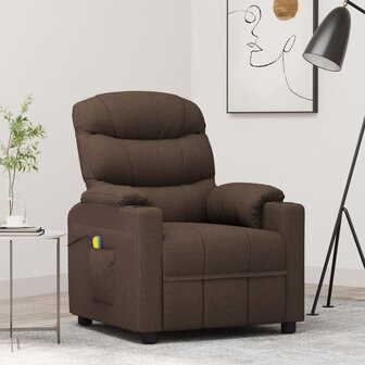 Massagestoel stof donkerbruin 1