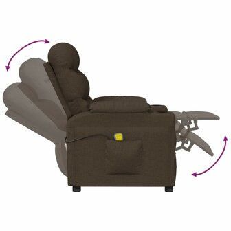 Massagestoel stof donkerbruin 6