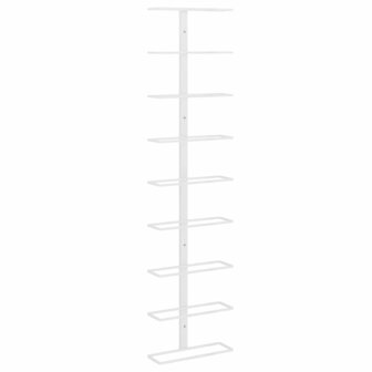 Wijnrek voor 9 flessen wandmontage ijzer wit 2