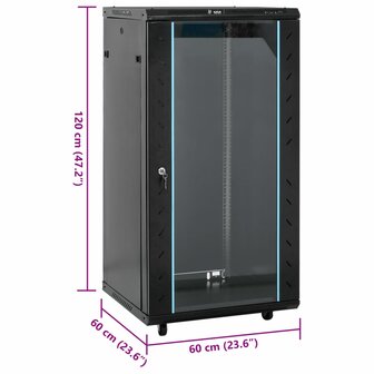 Netwerkkast 22U 19&quot; IP20 60x60x120 cm zwart 8