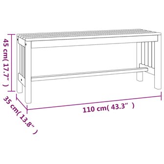 Tuinbank 110 cm massief eucalyptushout 6