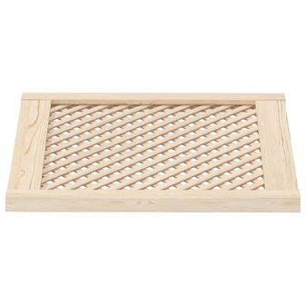 Kastdeuren met latwerk 2 st 59,5x61,5 cm massief grenenhout 4