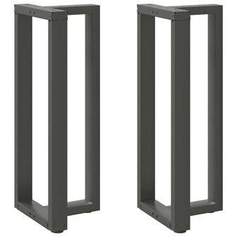 Bartafelpoten 2 st T-vormig 40x35x(100-101) cm staal antraciet 1