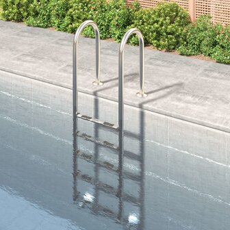 Zwembadladder 54x38x211 cm 304 roestvrij staal 1