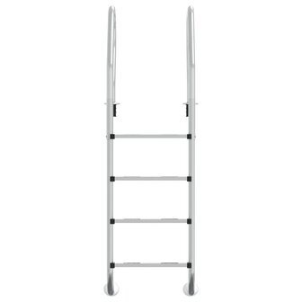 Zwembadladder 54x38x184,5 cm 304 roestvrij staal 3