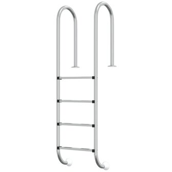 Zwembadladder 54x38x184,5 cm 304 roestvrij staal 2