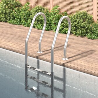 Zwembadladder 54x38x158 cm 304 roestvrijstaal 1