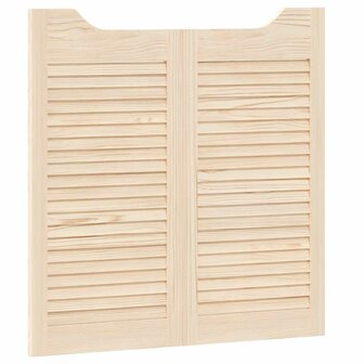 Draaideuren louvredesign 1-paar 80x80 cm massief grenenhout 4