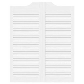 Draaideuren louvredesign 1-paar 100x80 cm wit 5