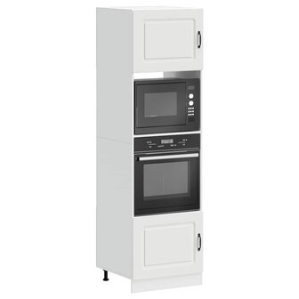 Ovenkasten 2 st Lucca bewerkt hout wit 1