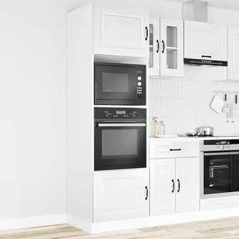 Ovenkasten 2 st Kalmar bewerkt hout glanzend wit 3