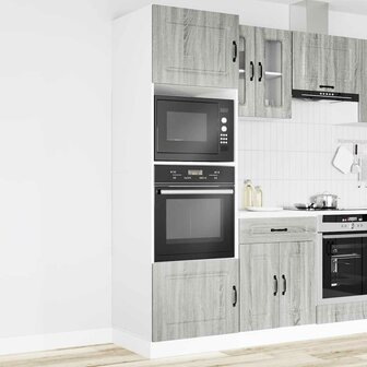 Ovenkasten 2 st Kalmar bewerkt hout grijs sonoma eikenkleurig 3