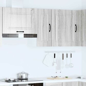 Keukenwandkast Kalmar bewerkt hout grijs sonoma eiken 3
