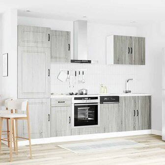 7-delige Keukenkastenset Kalmar bewerkt hout grijs sonoma eiken 3