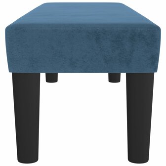 Bankje 100x30x30 cm fluweel donkerblauw 4
