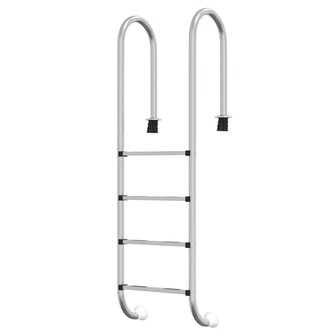 Zwembadladder 54x38x184,5 cm 304 roestvrij staal 2