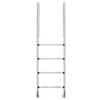 Zwembadladder 54x38x184,5 cm 304 roestvrij staal 3