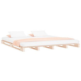 Palletbed massief grenenhout 160x200 cm 3