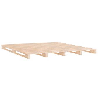 Palletbed massief grenenhout 200x200 cm 4