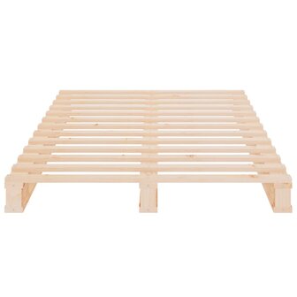 Palletbed massief grenenhout wit 75x190 cm 5