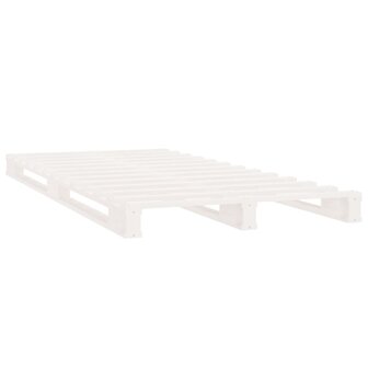 Palletbed massief grenenhout wit 75x190 cm 4