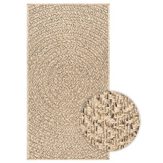 Vloerkleed ZIZUR binnen en buiten 60x110 cm jute look 2