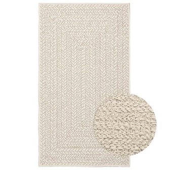 Vloerkleed ZIZUR room binnen en buiten 60x110 cm jute look 1