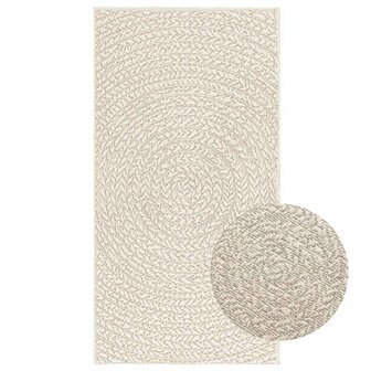 Vloerkleed ZIZUR room binnen en buiten 60x110 cm jute look 1