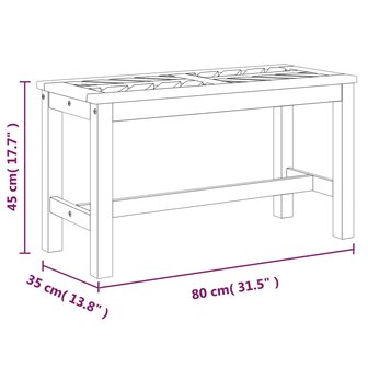 Tuinbank 80 cm massief acaciahout 7
