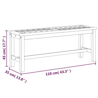 Tuinbank 110 cm massief acaciahout 7