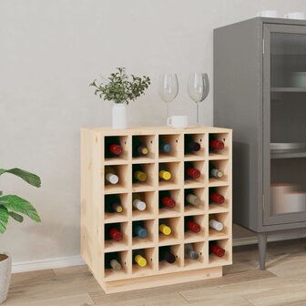 Wijnkast 55,5x34x61 cm massief grenenhout 1