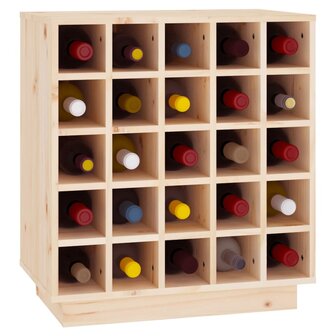 Wijnkast 55,5x34x61 cm massief grenenhout 4