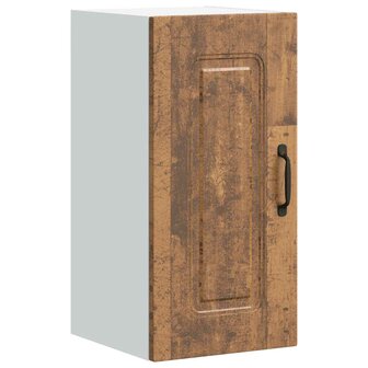 Keukenwandkast Kalmar bewerkt hout oud houtkleurig 2