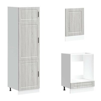 7-delige Keukenkastenset Porto bewerkt hout grijs sonoma eiken 5