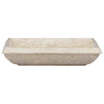 Gootsteen 50x35x10 cm marmer cr&egrave;mekleurig 3