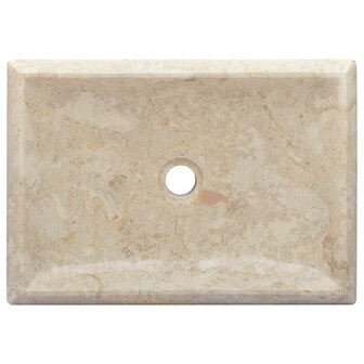 Gootsteen 50x35x10 cm marmer cr&egrave;mekleurig 5