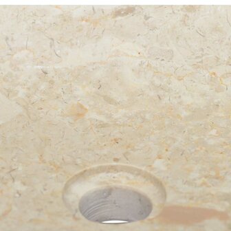 Gootsteen 50x35x10 cm marmer cr&egrave;mekleurig 6