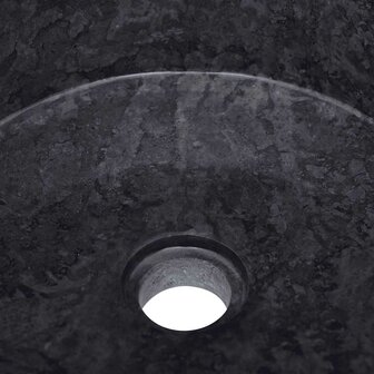 Gootsteen &Oslash;40x15 cm marmer zwart 6