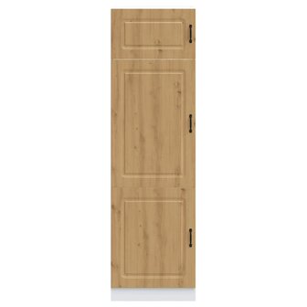 Keukenkast Kalmar bewerkt hout artisanaal eikenkleur 3