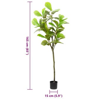 Kunstfuxus boom 48 blaadjes 165 cm groen 5