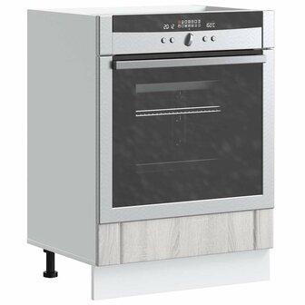 Ovenkast Lucca bewerkt hout grijs sonoma eiken 1