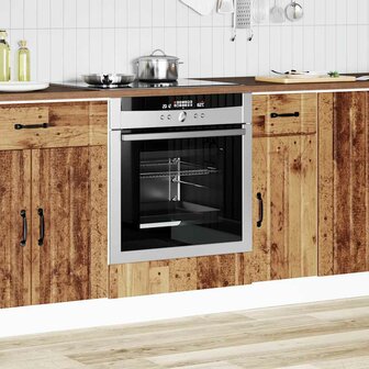 Ovenkast Lucca bewerkt hout oud houtkleurig 3