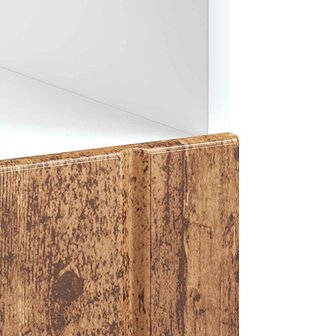 Ovenkast Lucca bewerkt hout oud houtkleurig 8